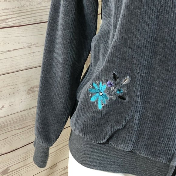 Haymaker Womens size S Zip up jacket Gray Ribbed - Picture 3 of 12